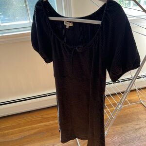 Madewell Black Textured Dress